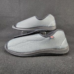 W&LESVAGO Men's Wide Width Adjustable Diabetic Slippers, Open Toe Walking Shoe